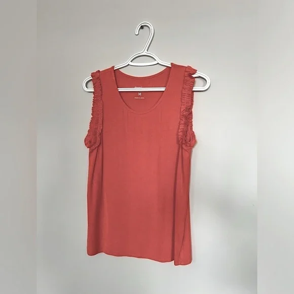 Grace and Lace Ruffled & Ribbed Tank - Picture 3 of 4